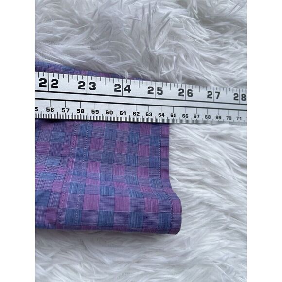Zachary Prell Dress Shirt Mens Large Purple Plaid Check Cotton Button Up - Picture 9 of 10